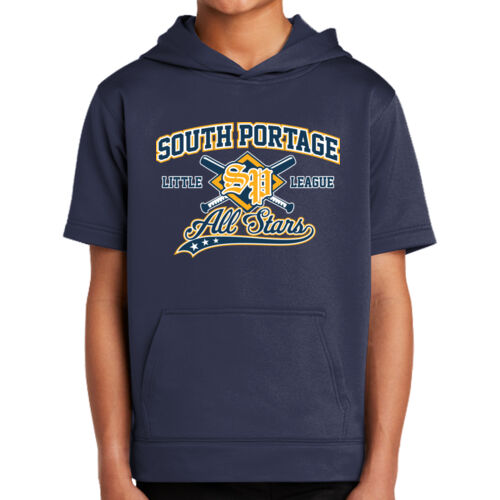 Sport-Tek® Youth Sport-Wick® Fleece Short Sleeve Hooded Pullover Thumbnail